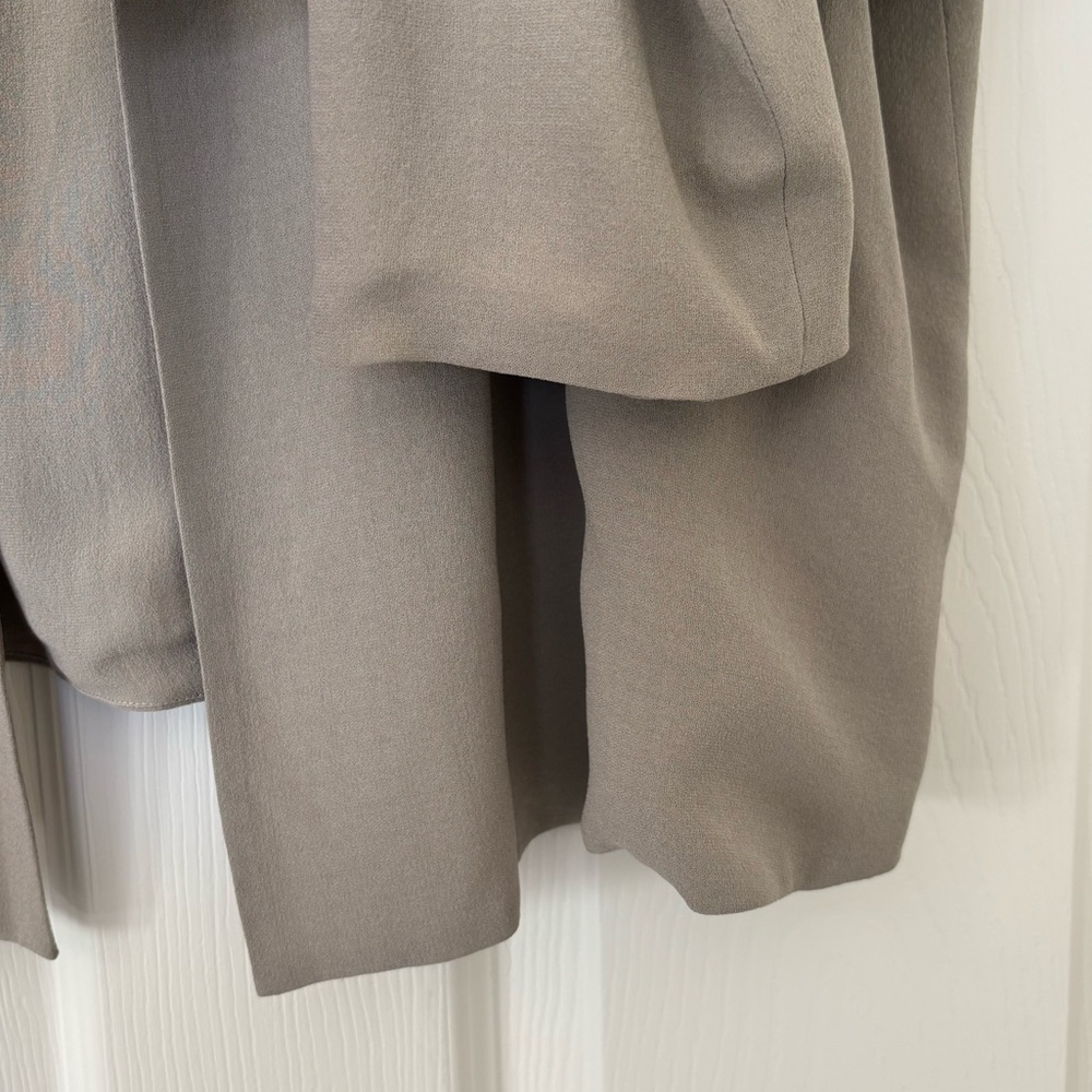 Eileen Fisher Silk Georgette Roundneck Jacket with Front Clasp - Picture 4 of 6